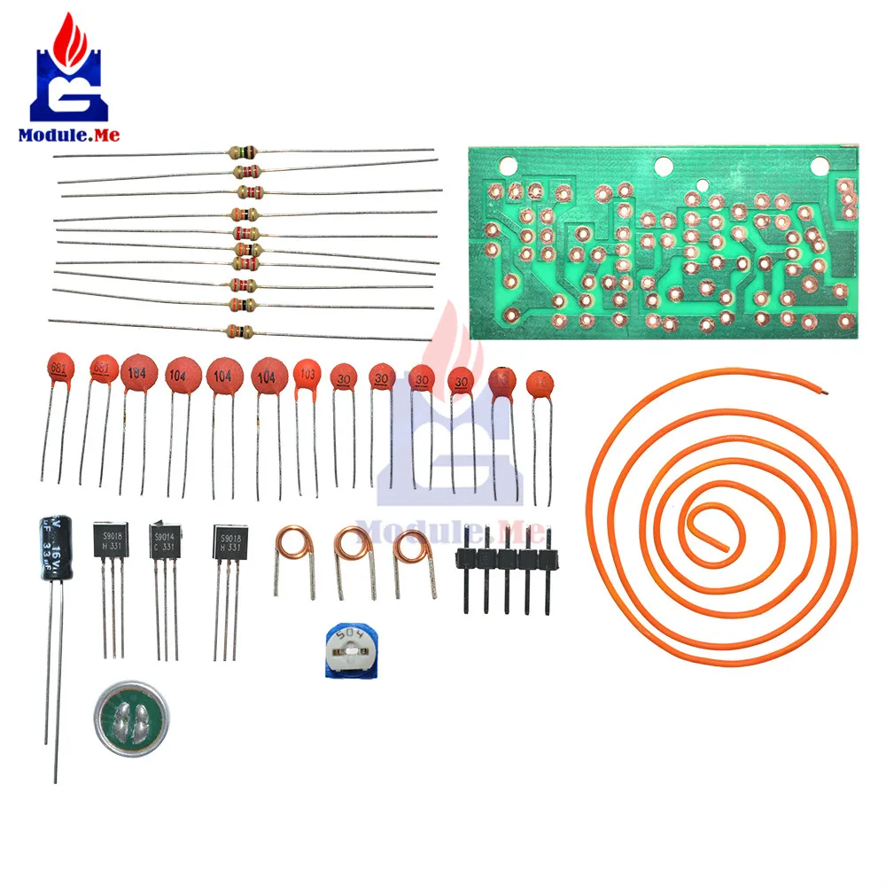 

FM Radio High Frequency Wireless Microphone DIY Kits MIC Board Sound Electrical Siganl Transform Module Antenna 80MHz-103MHz