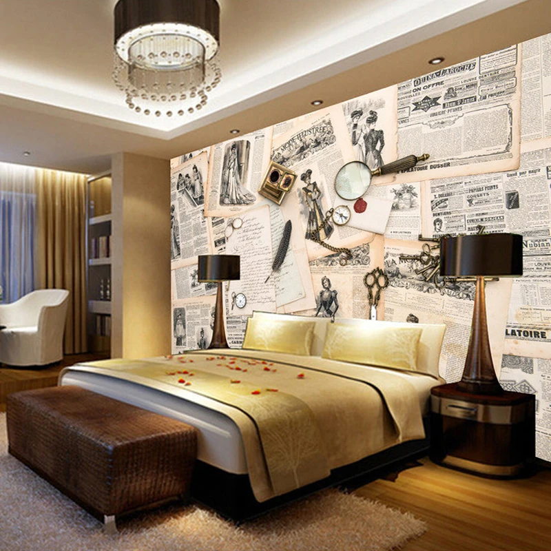 Custom 3D Wall Murals Wallpaper European Style Vintage Newspapers Wallpaper Home Decor Living Room Bedroom Papier Peint Mural 3D Custom 3D Wall Murals Wallpaper European Style Vintage Newspapers Wallpaper Home Decor Living Room Bedroom Papier Peint Mural 3D
