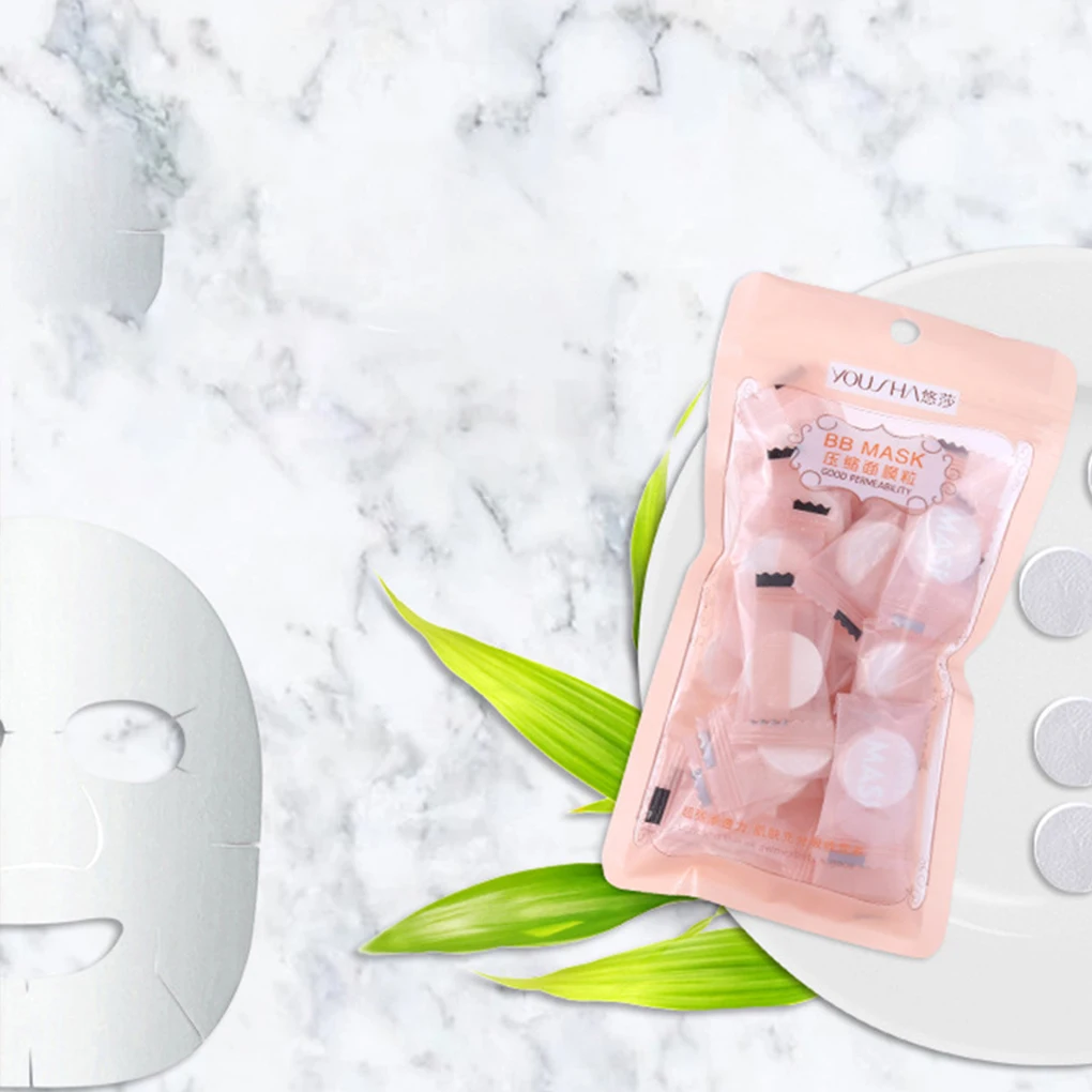 20pcs/bag Compressed Face Mask Paper Disposable Facial Masks Papers