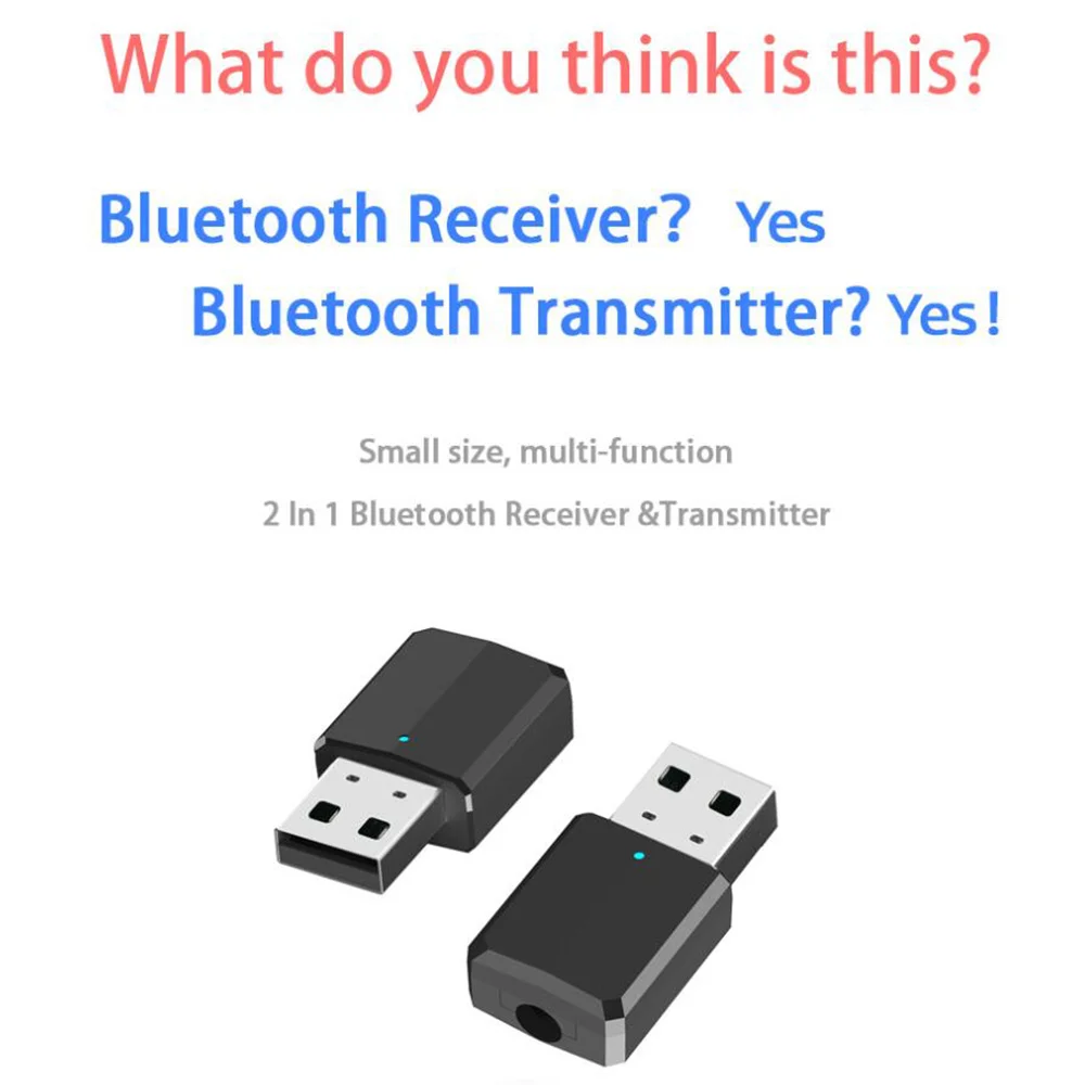 2 в 1 Bluetooth 5,0 Dongle адаптер кабель беспроводной музыкальный аудио приемник передатчик для автомобиля ПК Компьютер ТВ наушники