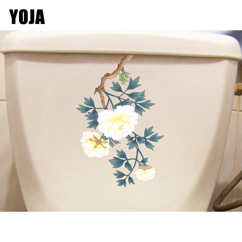 YOJA 14 3*21 2 см Subshrubby Пион цветок искусство настенные наклейки росписи Ванная