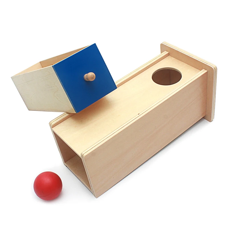 

Montessori Kids Toy Baby Wood Ball Rectangular Drawer Toy for Toddler Learning Educational Preschool Training Brinquedos Juguets