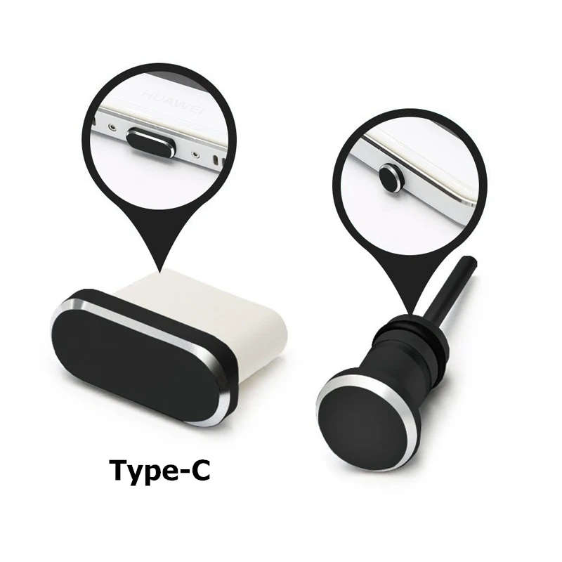 Aluminum Usb Dust Plug Set Charging Port Earphone Jack Protection For Irbis Sp52 Sp58 Sp510 Oneplus