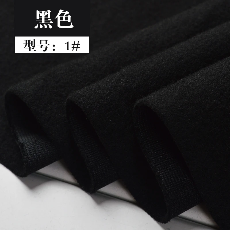 Односторонняя бархатная шерстяная ткань имитация кашемировой ткани утолщенное зимнее пальто юбка Одежда DIY шитье 150*50 см - Цвет: 1 black