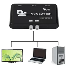 2 в 1 выход VGA/SVGA ручной распределительный переключатель коробка для ЖК-ПК Прямая поставка