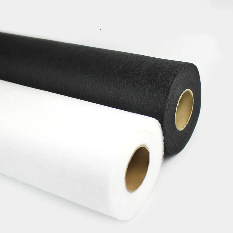 

1 meter White and Black Non-woven Fabric Interlinings Iron On Sewing Patchwork Single-sided Adhesive Linings