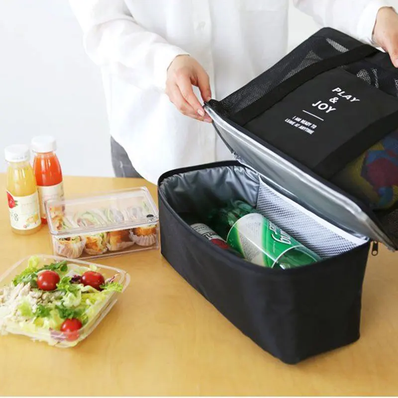Personalized Double layer Insulated Picnic Bag Thermal Food Container