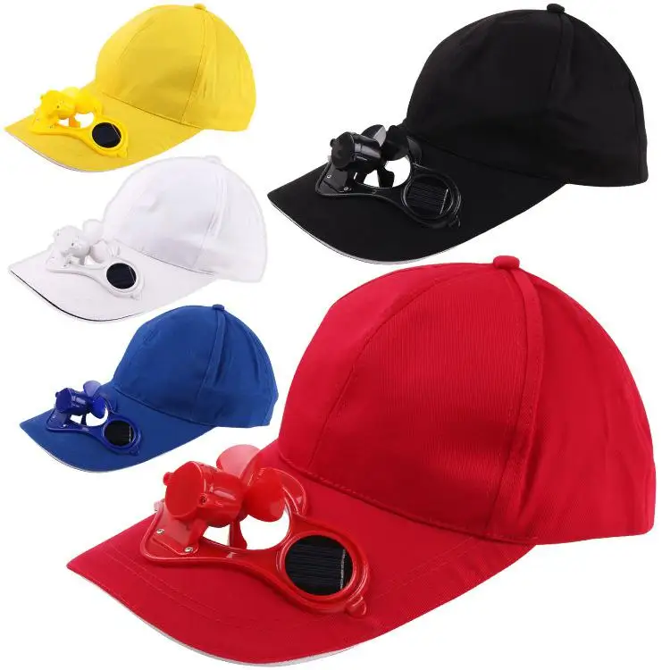 

Dragonpad Unisex Peaked Cap Summer Baseball Hat with Solar Powered Fan Cooling Fan Cap for Camping Traveling Outdoor Activities