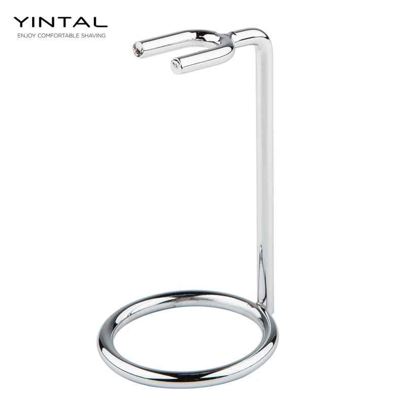 

Men Metal Art Shaving Brush Stand Razor Base Chromed Silver Shaving Razor Beard Clean Shaver Kit Cartridge Easy Carry