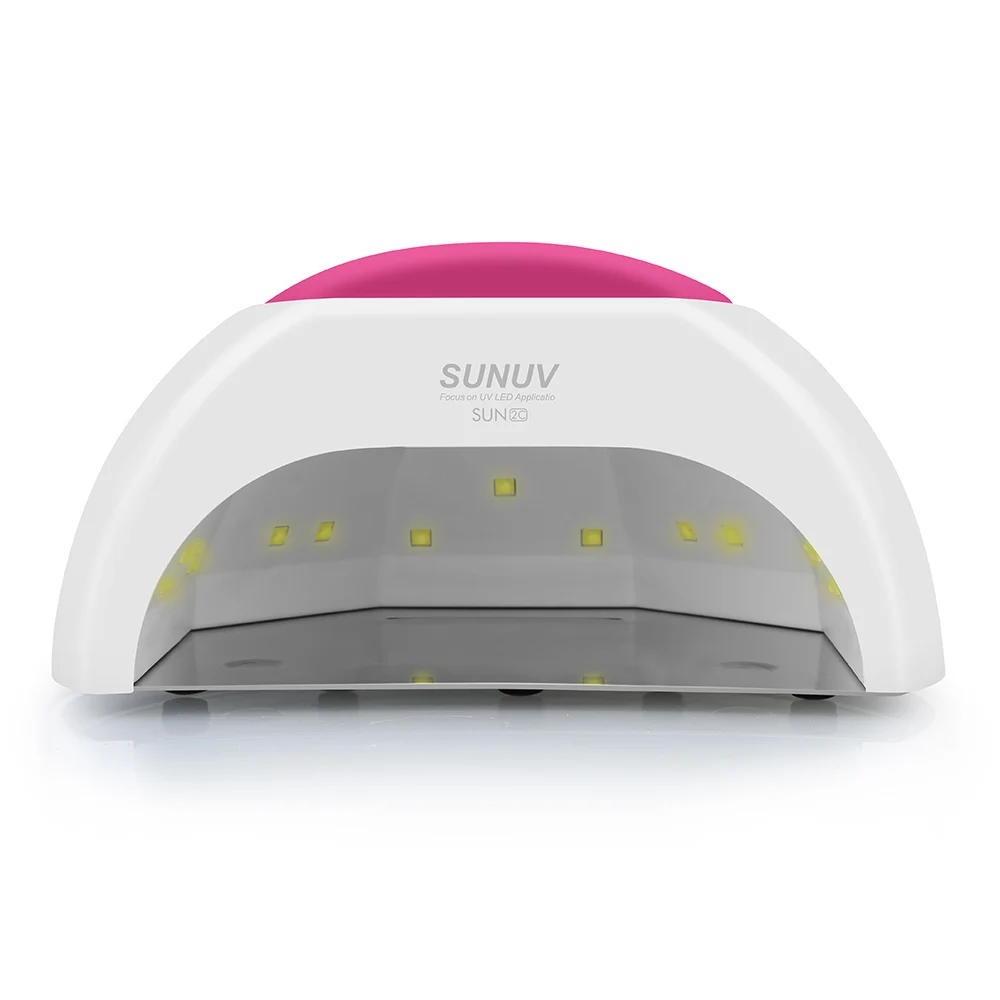 SUNUV SUN2C 48 W lámpara de uñas UV lámpara SUN2 secador de uñas para UVLED Gel de uñas secador de Sensor de infrarrojos con Rose almohadilla de silicona de salón - 2