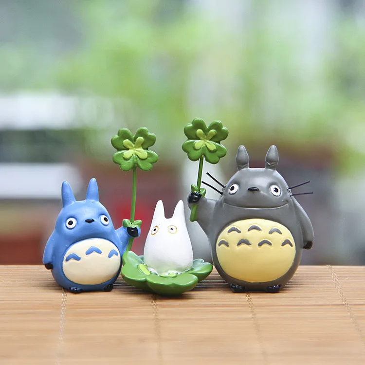 Япония мини Тоторо фигурка из смолы игрушки аниме Ghibli Миядзаки lucky фигурка Totoro модель коллекционное украшение для детей