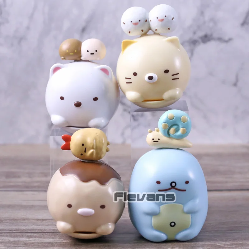 

Sumikko Gurashi Neko Bear Mini Kawaii Figures Decoration Dolls PVC Mini Model Toys 4pcs/set