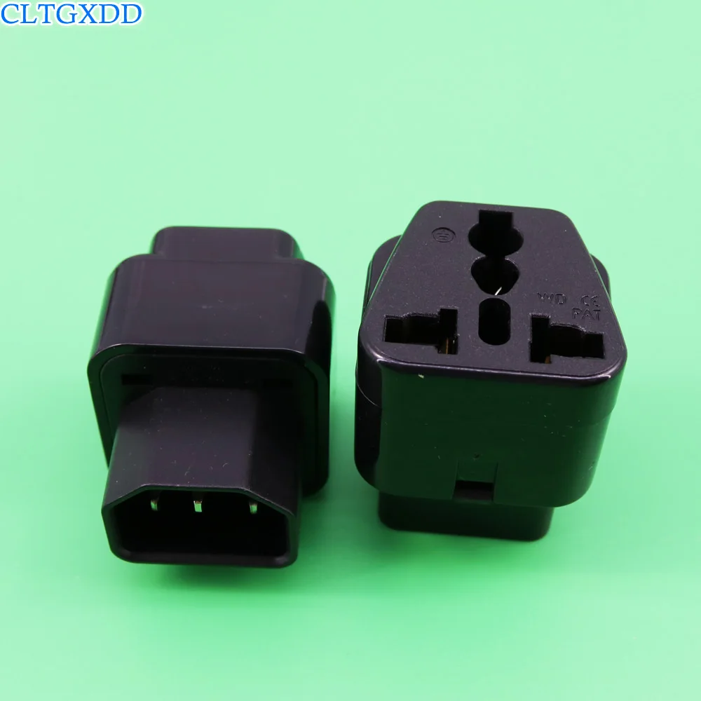 

cltgxdd UPS IEC C14 to Universal Female AU US UK EU 2/3 Pin Socket Power Adapter AC Plug