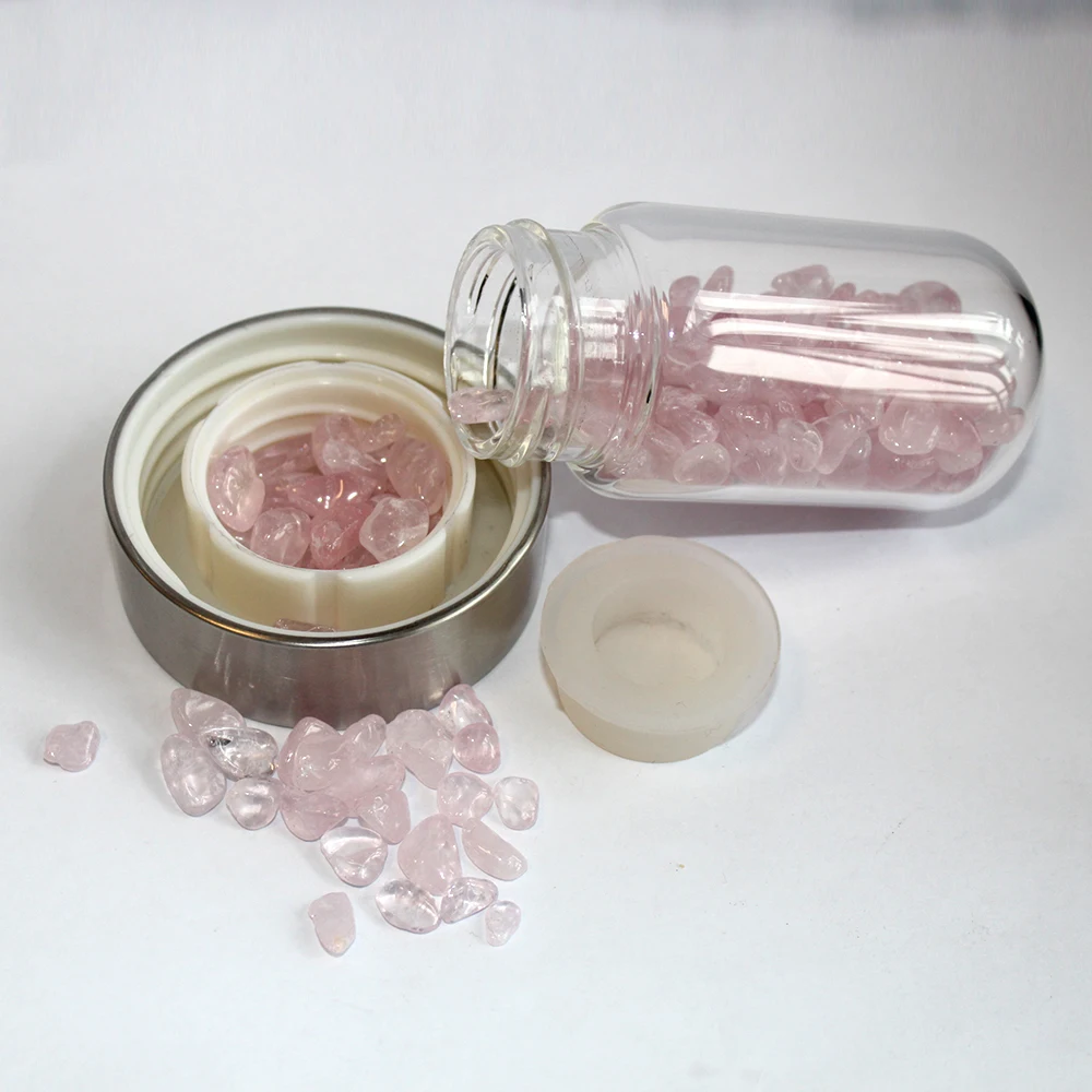 Skup Kreatywny naturalny kryształ kwarcowy szklana butelka wody żwir nieregularny kamień puchar punkt różdżka uzdrawianie nasycony eliksir puchar dla