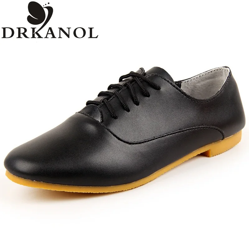 

New black white women flat shoes splitleather oxford shoes for women flats 2016 fashion shallow shoes sapatos emininos