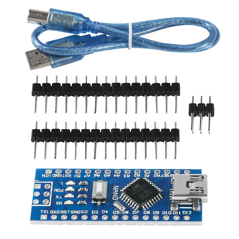 Nano Mini USB с Загрузчиком совместимый Nano 3,0 контроллер для arduino Nano v3.0 CH340 USB драйвер 16 МГц ATMEGA328P/168 P - Цвет: Nano with USB