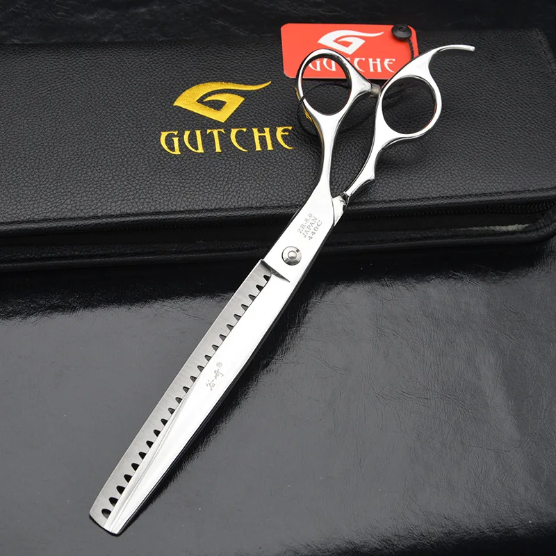 Professional 8inch 7CR Stainless Steel Big Teeth Pet Thinning Scissor Dog Hair Cut Tool Pet Shear Grooming 