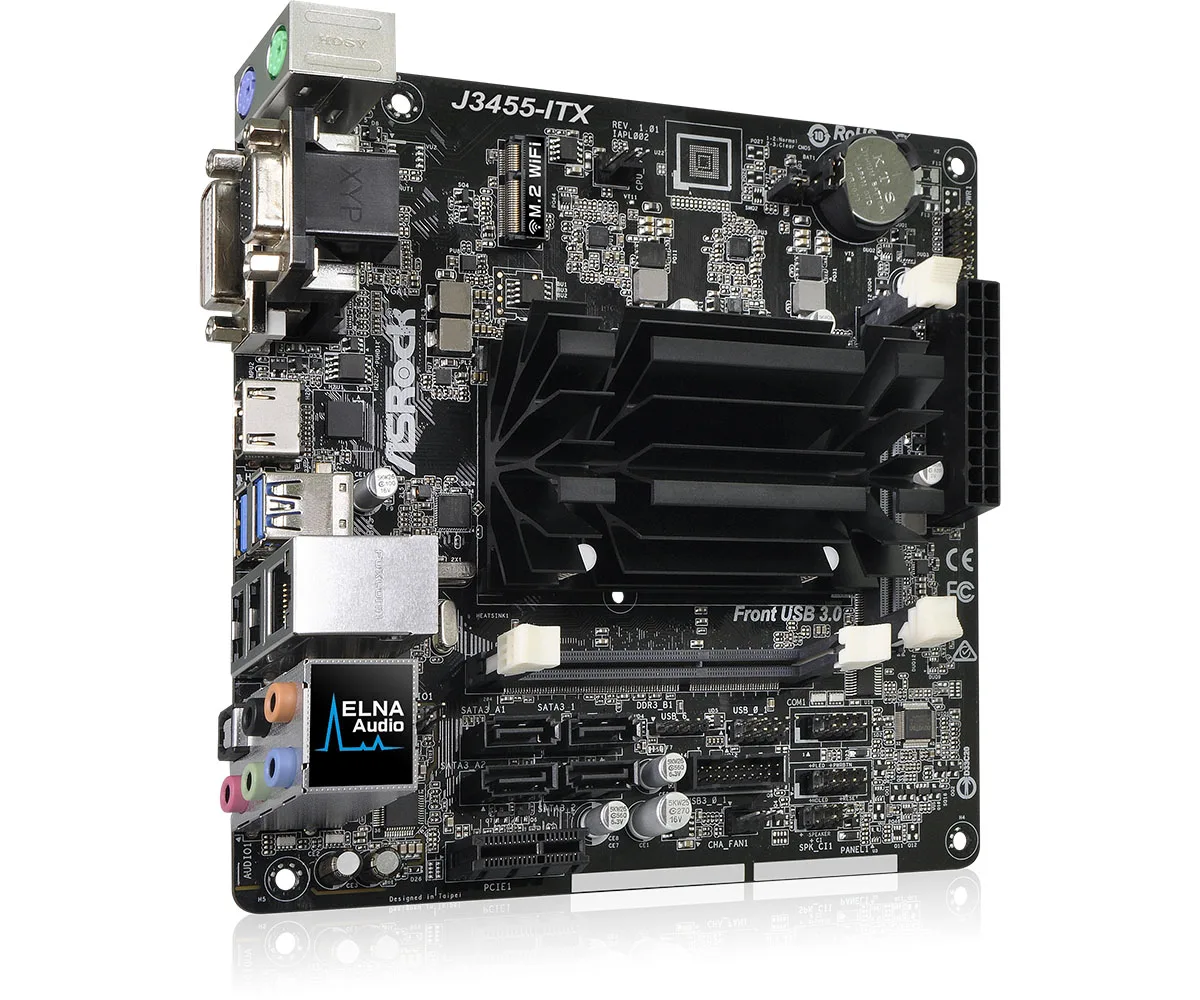 Полностью новая материнская плата ASRock J3455-ITX Mini Integrated cpu quad core NAS