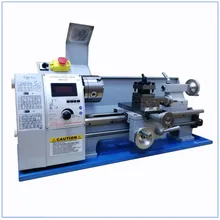 Мини металлический токарный станок скамейка с переменной скоростью 8X16 750 Вт Топ цифровой для деревообработки