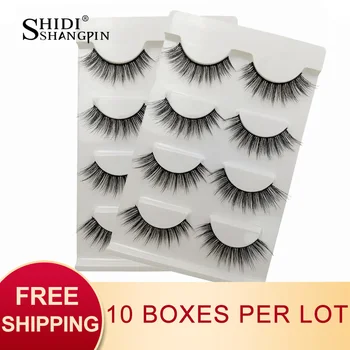 

SHIDISHANGPIN 10 boxes 3d mink lashes wholesale natural long false eyelashes makeup hand made mink eyelashes cils fake lash G108