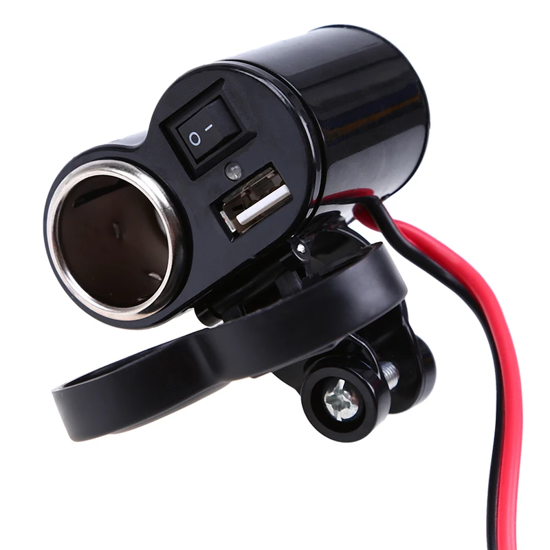 

12V Cigarette Lighter Dual USB Charger Power Socket Charger with ON OFF Switch Cell Phones GPS Car Truck Navigator Motorcycle