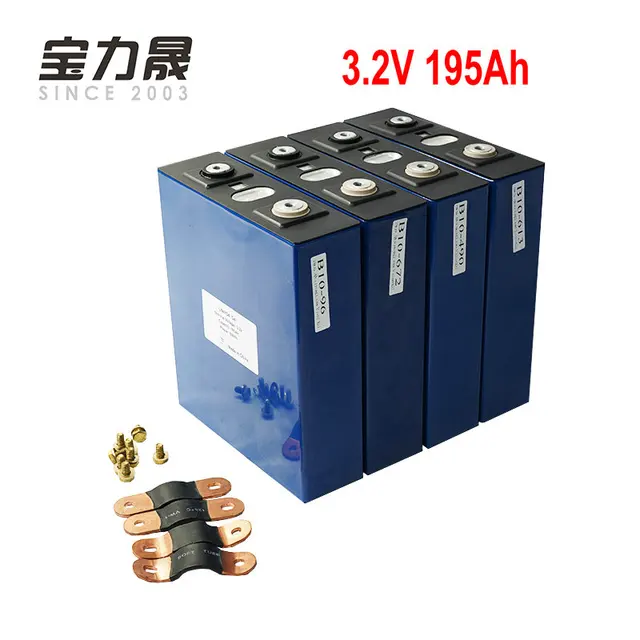 US $628.00 4PCS  32V 190Ah lifepo4 battery LFP lithium solar 4S 12v200ah cells not 100Ah for pack EV Marine R
