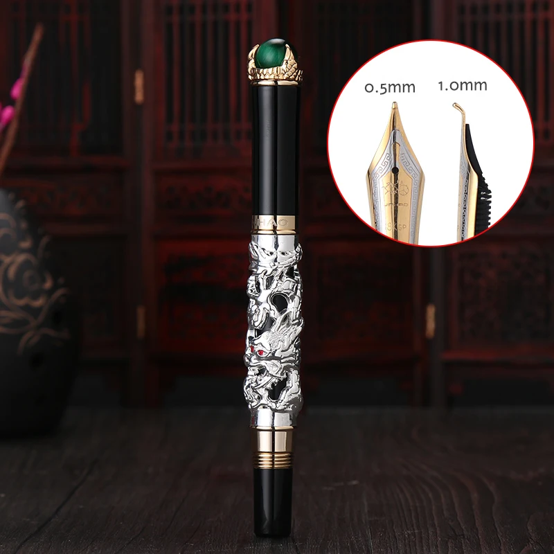 Jinhao Дракон авторучка высокое качество Pluma Stylo Plume Caneta Tinteiro Pluma FuenteTitanium Dolma Kalem советы Коллекция подарков