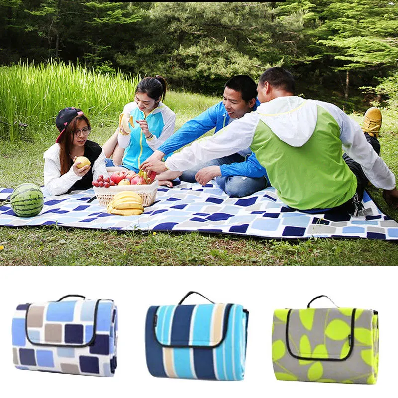 

Flannel Solid Outdoor Blanket for Picnic Rugs Camping Carpet for Sandless Placemat Camping First Aid Travel Mat Beach Mattress