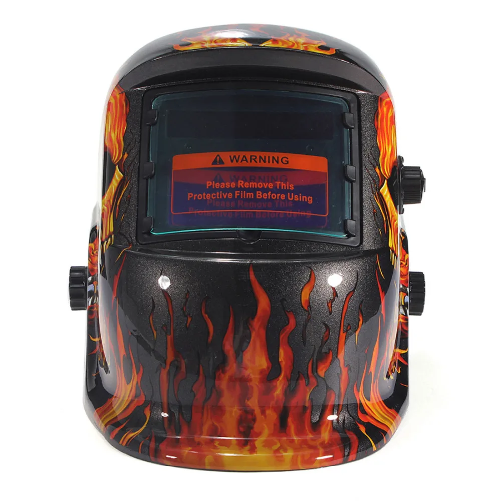 

Solar Power Auto Darkening Arc TIG MIG Grinding White Skull Welding Helmet Welders Mask