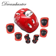 Bicycle Helmet 7Pcs/set Kids Roller Skate Skateboard Elbow Wrist Knee Pads Sport Protection Safety Guard Cycling Knee Pads