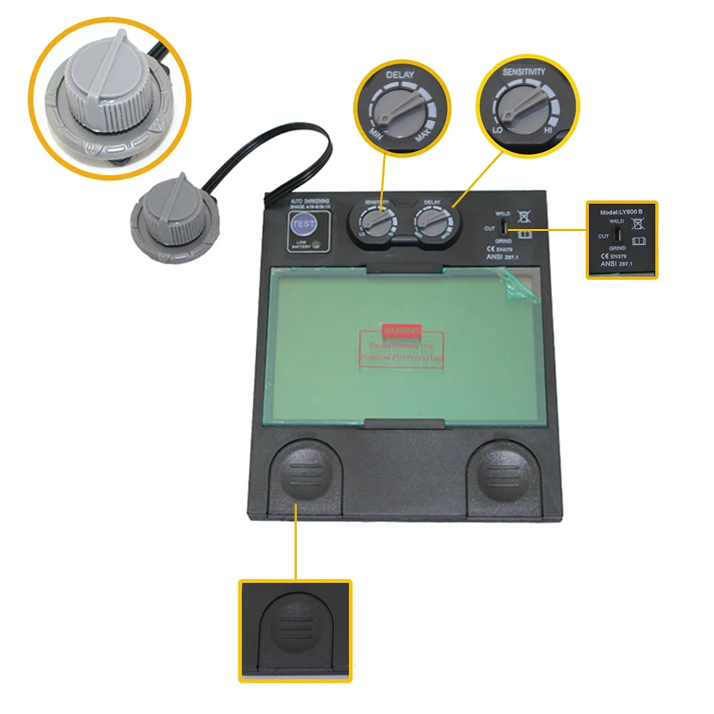 Солнечная энергия сварочный шлем объектив внешний контроль Автоматическое затемнение/затенение сварочный шлем/сварочные очки/сварочные маски фильтр/объектив