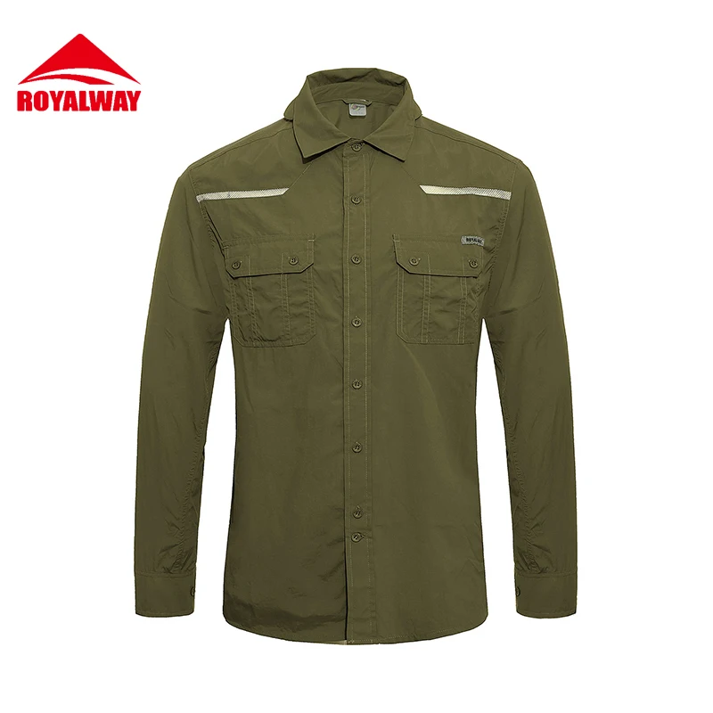 

ROYALWAY Camping Hiking Shirts Fishing UV Proof 50+ Ultralight Sports Outdoor Quick Dry Breathable 2017 Hot Sale #RFQM1229E