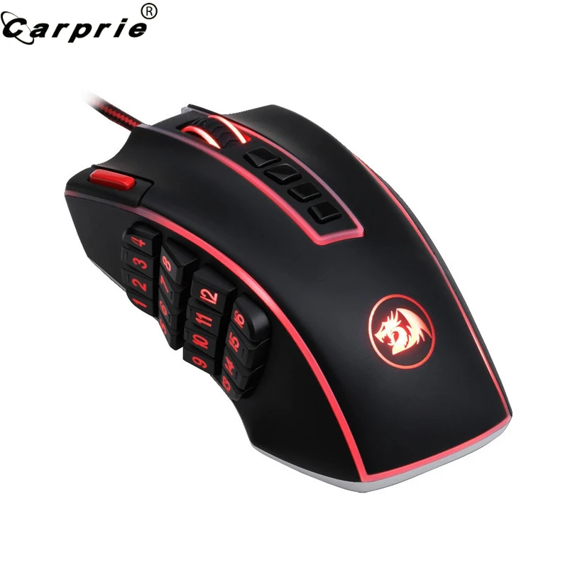 

CARPRIE 1pc Gaming Mouse 24000 DPI 25 Button USB Wired RGB Programmable Game Ergonomic Mice for Computer Gamers PC Laptop 90422