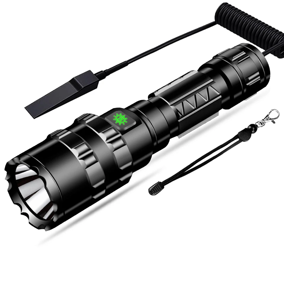 60000 люмен Профессиональный тактический светодиодный светильник фонарь для охоты Ночной разведчик набор T6 рыбный светильник USB Перезаряжаемый водонепроницаемый