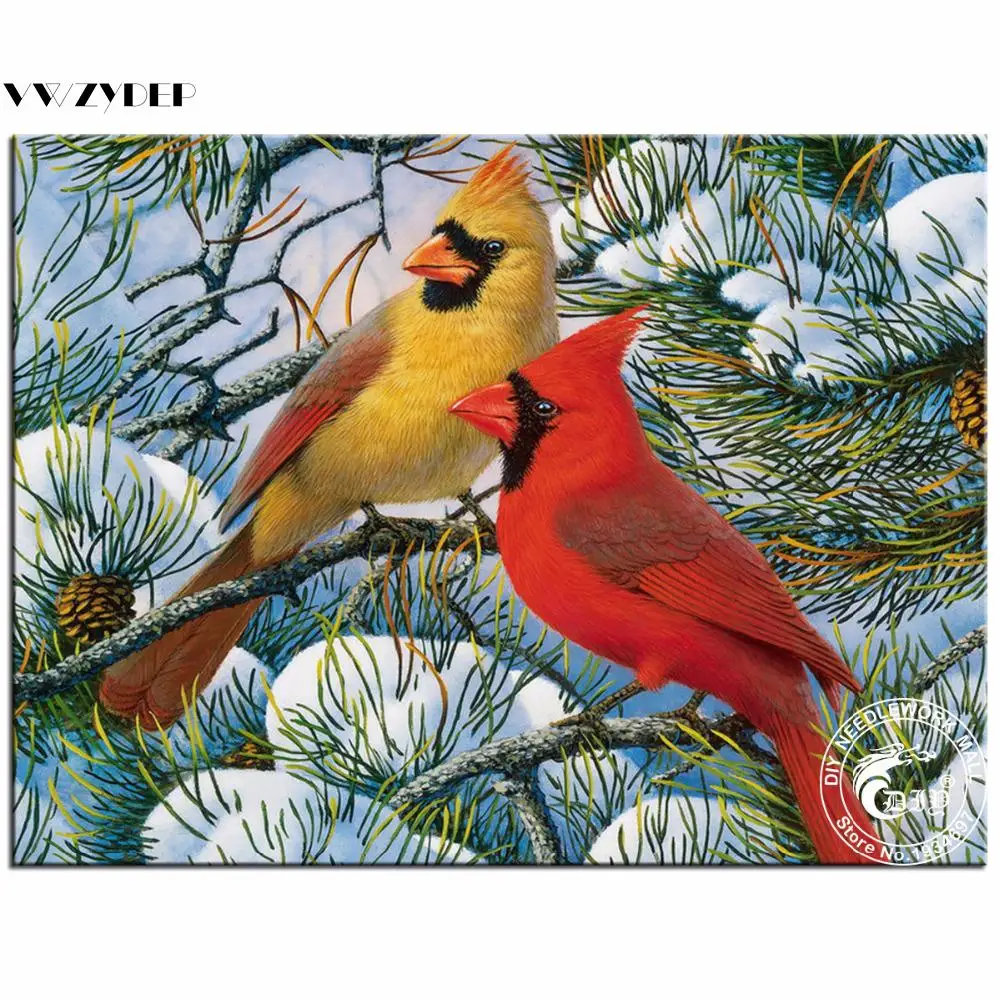 Алмазная краска ing Plein cardinal bird полный квадратный домашний Декор Аксессуары по