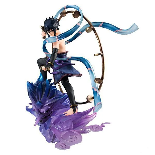 

Anime Action Figure NARUTO Uzumaki Naruto Uchiha Sasuke Wind Ver Model 18cm PVC Fighting Gift Doll