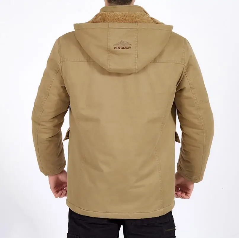Зимняя куртка-30 градусов, мужские ветровки, Camperas Hombre Invierno,, теплые парки размера плюс, из M-8XL, с густым мехом внутри