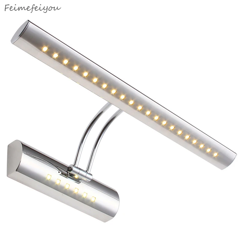 Современный минималистичный зеркальный светильник 40 см 55 см, специальный водонепроницаемый светильник для ванной комнаты, светодиодный светильник для шкафа серебристого и золотого цвета