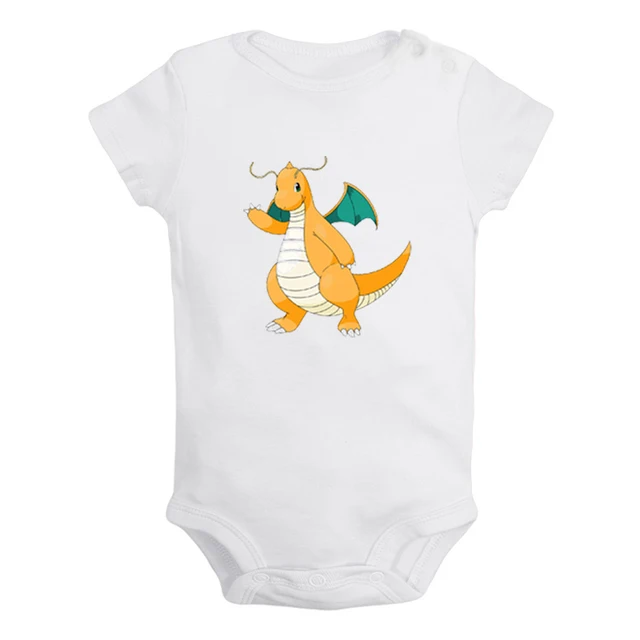 Pokemon sprites Dragonite Designs Newborn Baby Romper Bodysuit Jumpsuit Clothes