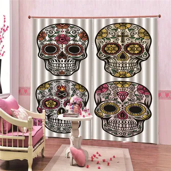 

Skull Luxury Blackout 3D Window Curtains For Living Room Bedroom Drapes Cortinas Cortinas Para Sala De Estar