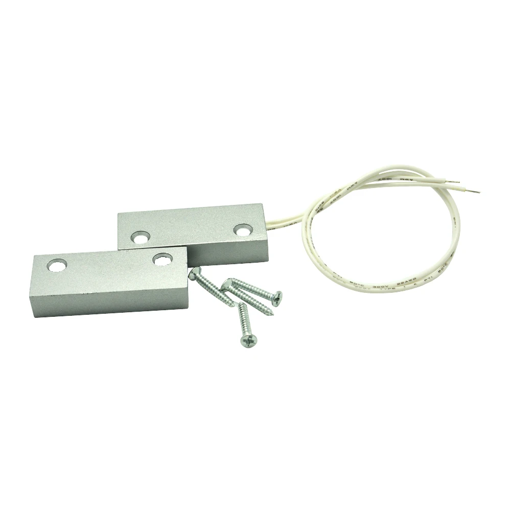 

(1 pair) Free shipping Wired Magnetic Door sensor Window alarm NC Relay Output Signal Steel Door Fire control Door Inspection