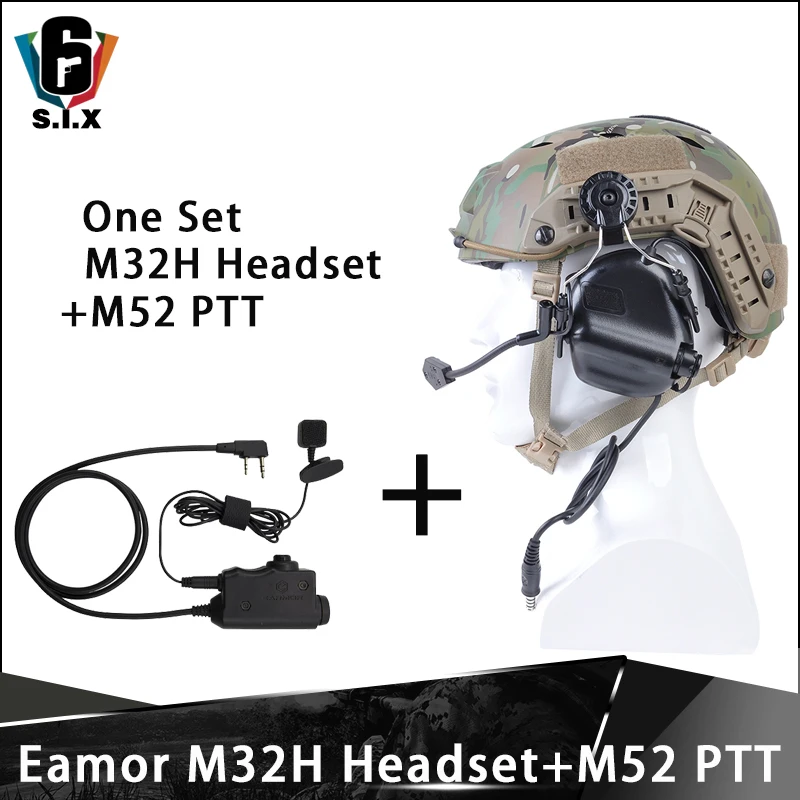 Наушники Earmor Softair тактические авиационные наушники M32H MOD3 для адаптера