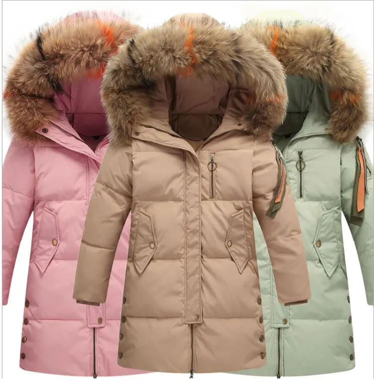 children Down& Parkas 6-15 T winter kids outerwear boys casual warm hooded jacket for boys solid boys warm coats