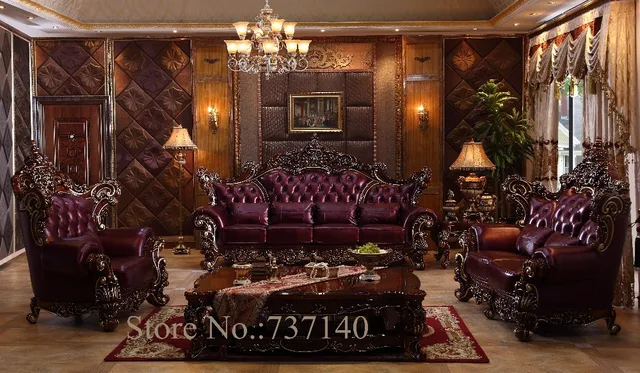 Sofa Set Living Room Furniture Luxury Genuine Leather Sofa Set Living Room Furniture Luxury Genuine Leather French High End