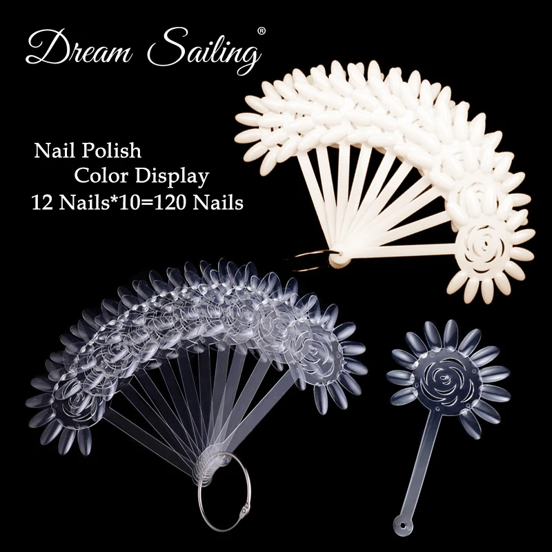 

10 PCS/Lot 120 False Nail Color Display Nail Art Gel Polish Shelf Chart Card Palette Varnish Practice Color Board Manicure Tool