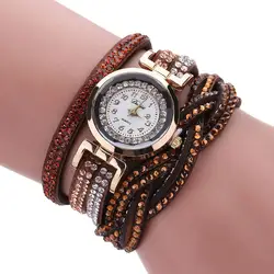 DUOYA montre femme для женщин роскошный Кристалл Золото кварцевые часы-браслет со стразами часы relojes para mujer JULY3HY