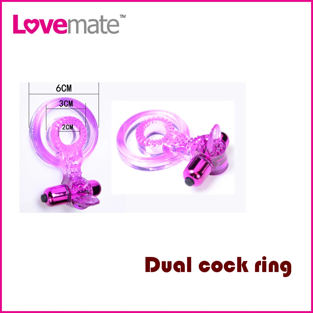 Dual Ringjelly Vibrating Cock Ring Bullet Vibrator Penis Ringssex