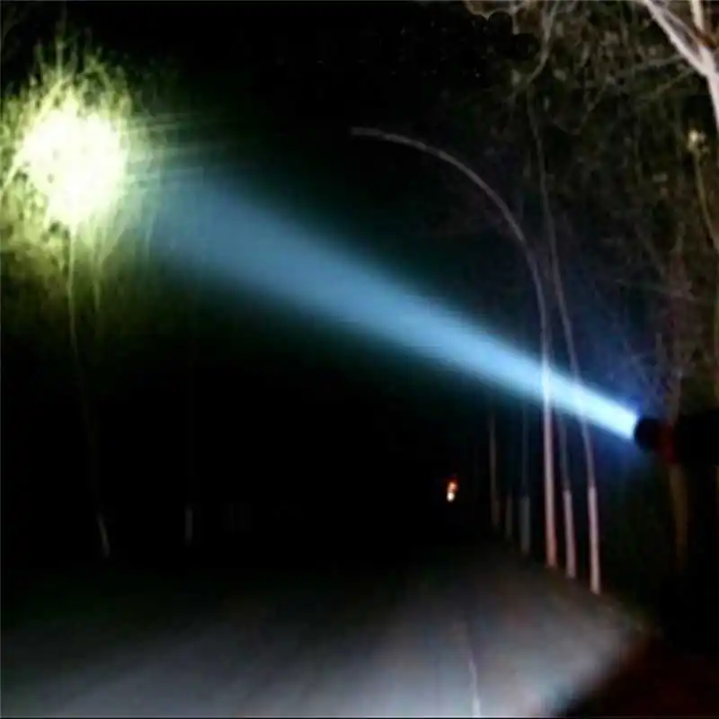 3W Very Bright Large Flashlight Multi-function Digital LED Spotlight led flashlight rechargeable laser pointer #4S19 (6)