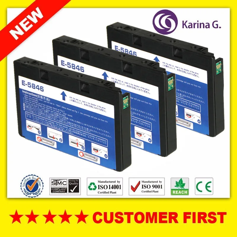 

3x  Ink Cartridge use for Epson PictureMate 200/240/260/280/290/PM 240 PictureMate Show PM 225/300  for Epson T5846