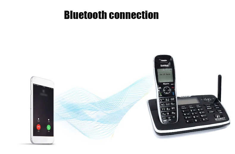 DECT6.0 Bluethooth هاتف لاسلكي مع الجواب نظام Reperter كتم دعوة ID الهاتف الثابت اللاسلكي مع واحد اثنين أجهزة